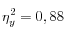 \eta_y^2 = 0,88