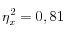 \eta_x^2 = 0,81