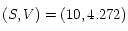 (S,V)=(10,4.272)